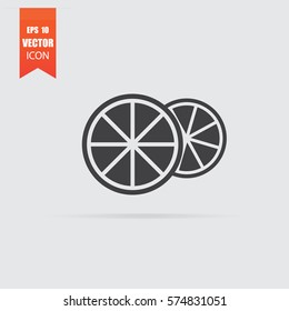 Orange icon in flat style isolated on grey background. For your design, logo. Vector illustration.