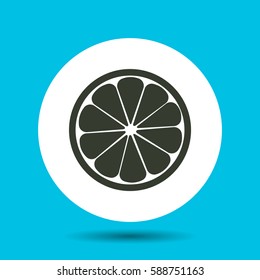 Orange icon. Flat vector illustration in black on white background.