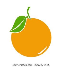 Icono naranja. Concepto de fruta. Ilustración vectorial.