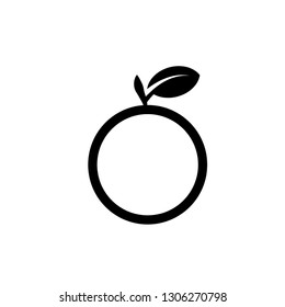 Orange Icon. Fruit Illustration As A Simple Vector Sign & Trendy Symbol for Design and Websites or Mobile App.