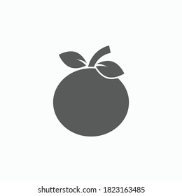 icono naranja, ilustración de vector de fruta