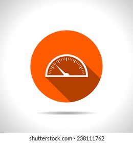 orange icon of gauge