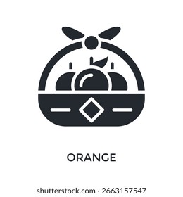 Estilo de glifo de icono naranja. Ilustración vectorial Para El Diseño gráfico