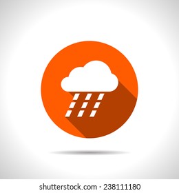 orange icon of heavy rain