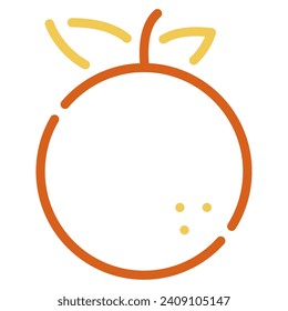 Orange icon illustration for web, app, infographic, etc