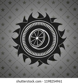 orange icon inside black badge