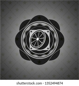 orange icon inside black badge