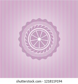 orange icon inside pink icon or emblem