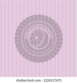 orange icon inside pink icon or emblem