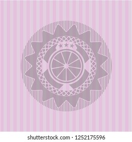 orange icon inside pink icon or emblem