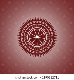 orange icon inside red icon or emblem