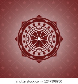 orange icon inside red icon or emblem