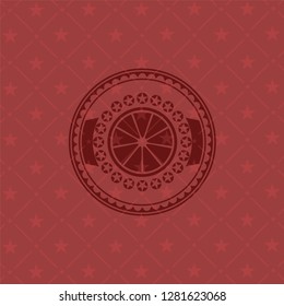 orange icon inside red icon or emblem