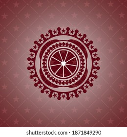 orange icon inside red icon or emblem. 