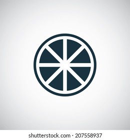 orange icon, isolated, black on the white background. Vector