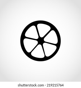 Orange Icon Isolated on White Background