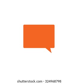 An Orange Icon Isolated on a White Background - Speech Bubble