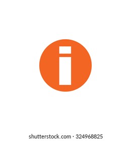 An Orange Icon Isolated on a White Background - Round Info