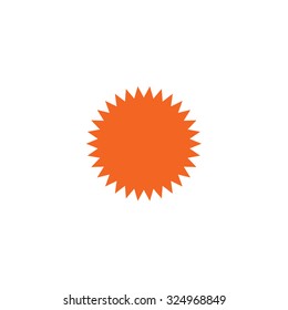 An Orange Icon Isolated on a White Background - Speech Bubble