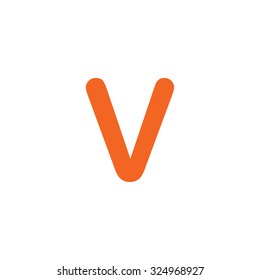 An Orange Icon Isolated on a White Background - V
