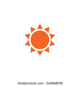 An Orange Icon Isolated on a White Background - Sunshine