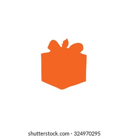 An Orange Icon Isolated on a White Background - Present