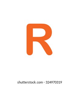 An Orange Icon Isolated on a White Background - R