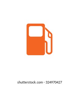 An Orange Icon Isolated on a White Background - Petrol Pump