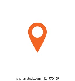 An Orange Icon Isolated on a White Background - Pointer