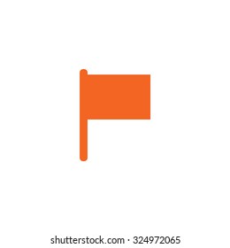 An Orange Icon Isolated on a White Background - Flag