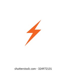 An Orange Icon Isolated on a White Background - Lightning Bolt