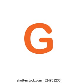 An Orange Icon Isolated on a White Background - G