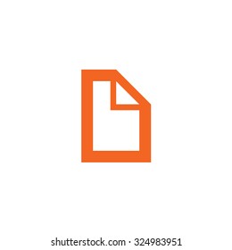 An Orange Icon Isolated on a White Background - Document