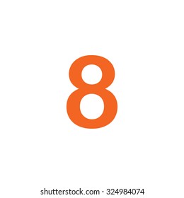 An Orange Icon Isolated on a White Background - 8