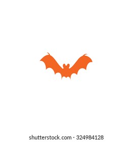 An Orange Icon Isolated on a White Background - Bat