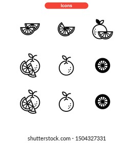 orange icon isolated sign symbol vector illustration - Collection of high quality black style vector icons
