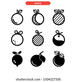 orange icon isolated sign symbol vector illustration - Collection of high quality black style vector icons
