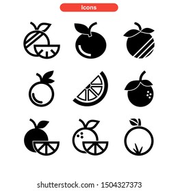 orange icon isolated sign symbol vector illustration - Collection of high quality black style vector icons
