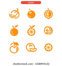 orange icon isolated sign symbol vector illustration - Collection of high quality colored vector icons
