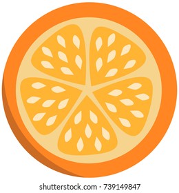 orange icon, isolated vector illustration on white background