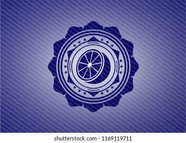 orange icon with jean texture