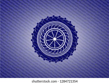 orange icon with jean texture