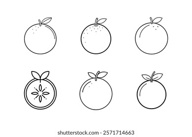 orange icon line art vector illustration