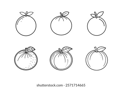 orange icon line art vector illustration