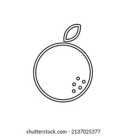 Orange icon in line style