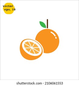 Orange Icon Logo Design Vector Template
