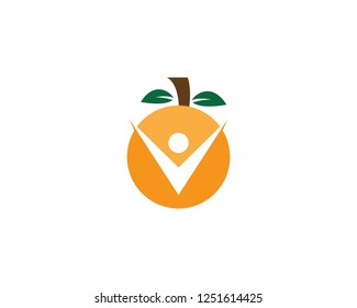 Orange icon logo template