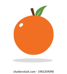 Icono de naranja ilustración vectorial aislada en fondo blanco, ilustración de color naranja pálido