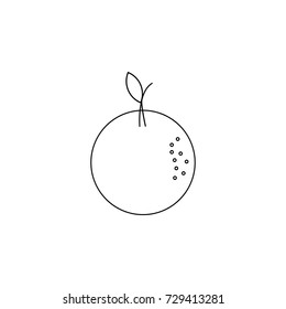 Orange icon on white background