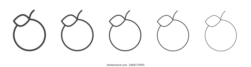 Símbolo de Vector de ilustración de contorno de icono naranja